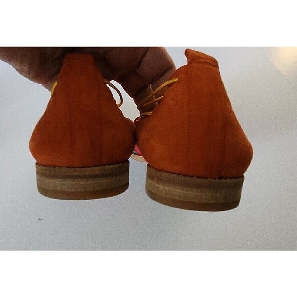 Donald Pliner Anthropologie Rainbow Leather Woven Elastic Slide D’Orsay Flat 9 - Picture 3 of 7